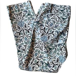 Loft Size 0 Blue Floral Riviera Pant